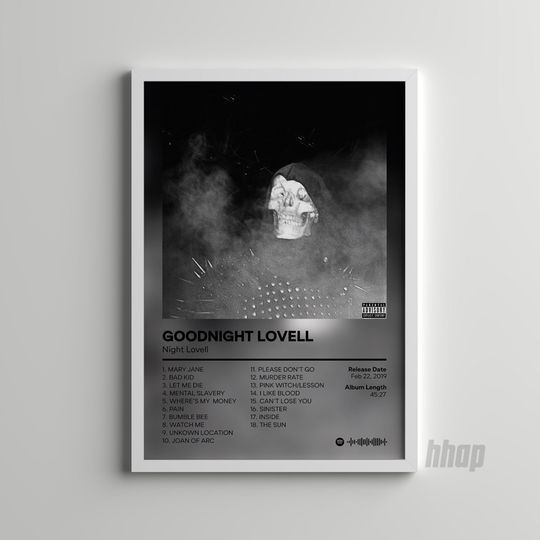 Discover Night Lovell Album Cover Poster - Goodnight Lovell