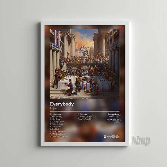 Discover Logic - Everybody - Album Cover Poster - Hip Hop Album