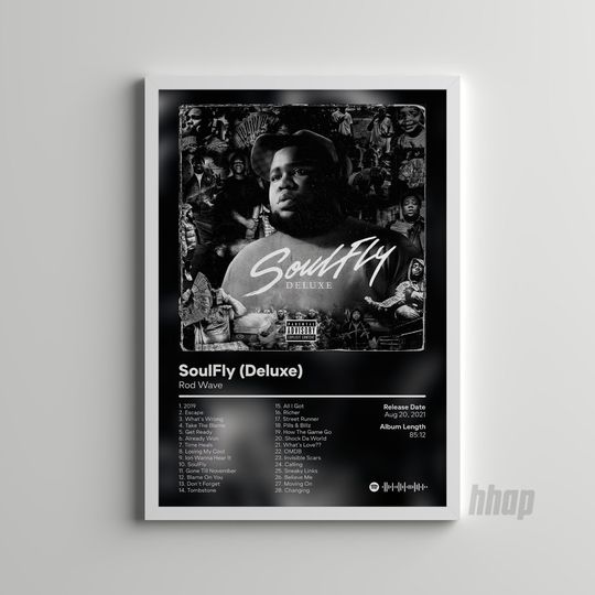 Discover Rod Wave - SoulFly Deluxe - Album Poster- Hip Hop Wall Art