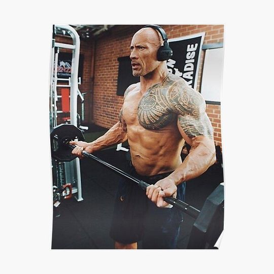 Discover dwayne the rock johnson gym Premium Matte Vertical Poster