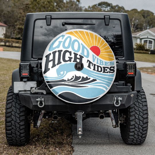 Discover Good V High Tides Beach Vibes Spare Tire Cover