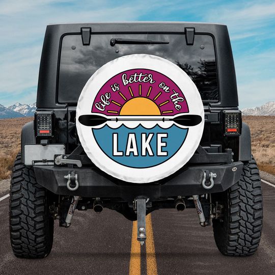 Discover Life is Better on the Lake Spare Tire Cover