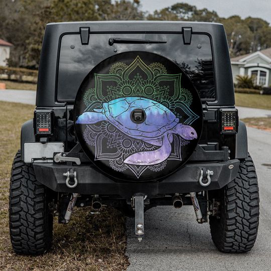 Discover Mandala Tribal Turtle Spare Tire Cover