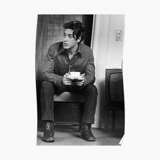 Discover Al Pacino drinking coffee Premium Matte Vertical Poster