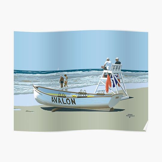 Discover Avalon Beach Patrol Premium Matte Vertical Poster