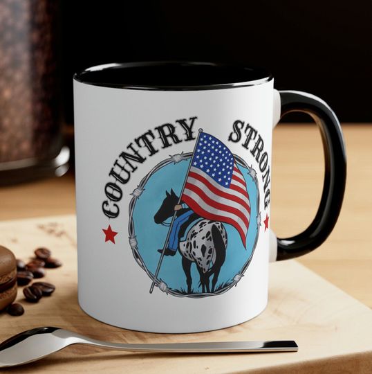 Discover USA Patriotic Western Ceramic Mug, Independence Day Gift, July Fourth Party, Fourth Of July Gift