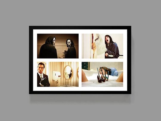 Discover Bathroom Movie Scenes Poster Compilation for Movie Lovers