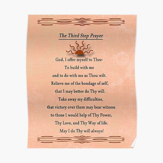 Discover Third Step Prayer Premium Matte Vertical Poster