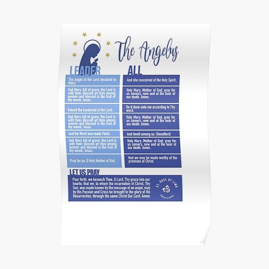 Discover The Angelus Prayer Premium Matte Vertical Poster