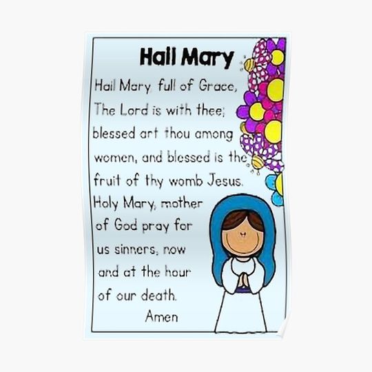 Discover Holy Mary, Daily prayer Premium Matte Vertical Poster