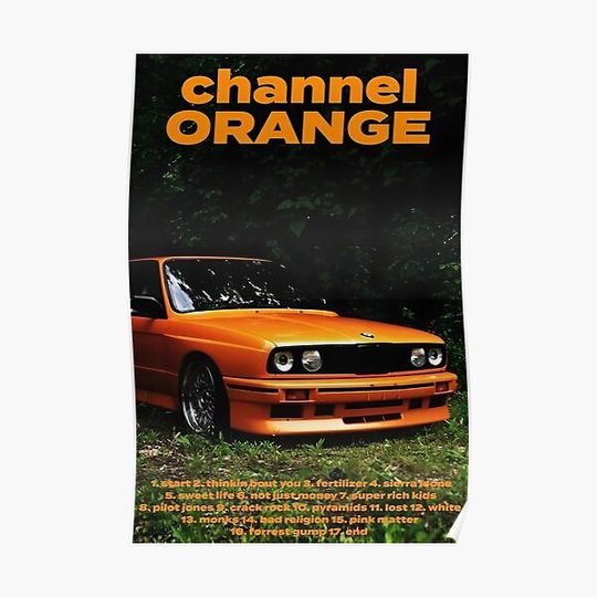Discover car channel orange Premium Matte Vertical Poster
