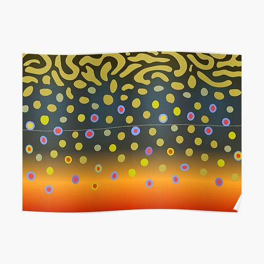 Discover Brook Trout Skin Premium Matte Vertical Poster