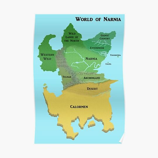 Discover Narnia Map (Basic) Premium Matte Vertical Poster