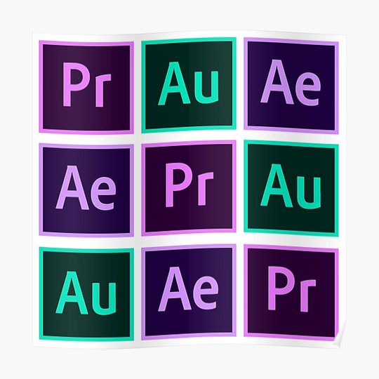 Discover Adobe Creative Cloud: Video Creation Suite Pattern Premium Matte Vertical Poster