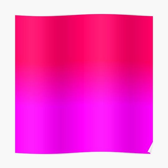 Discover Hot Pink and Neon Pink Ombre Shade Color Fade Premium Matte Vertical Poster