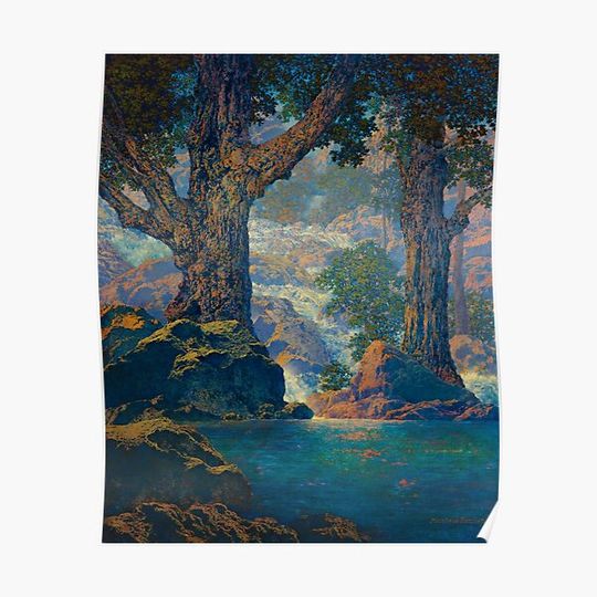Discover Maxfield Parrish. Cascades (Quiet Solitude) Premium Matte Vertical Poster