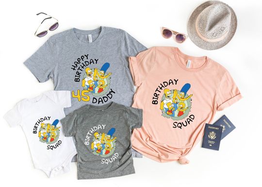Discover Simpsons Birthday Squad Matching Shirts