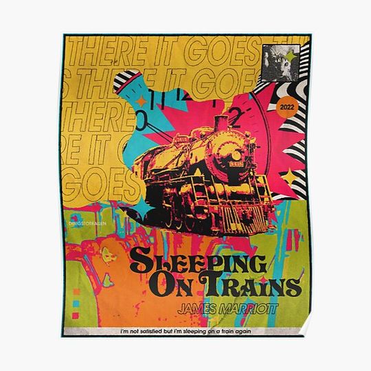 Discover sleeping on trains - james marriott Premium Matte Vertical Poster