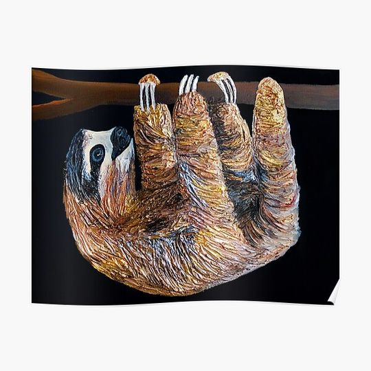 Discover Three-Toed Pygmy Sloth Premium Matte Vertical Poster