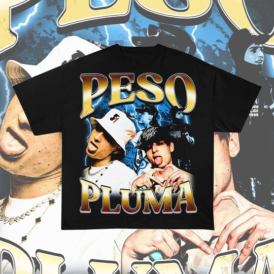 Discover PESO PLUMA T-SHIRT, 2023 Tour Peso Pluma Tee, Music Merch, American Tour 2023