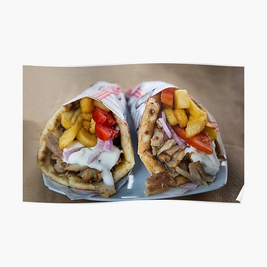 Discover Greek pita gyros Premium Matte Vertical Poster