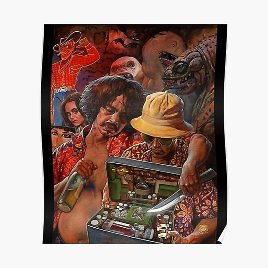 Discover Vintage Style Arts Fear And Loathing In Las Vegas Like To Try Again Premium Matte Vertical Poster