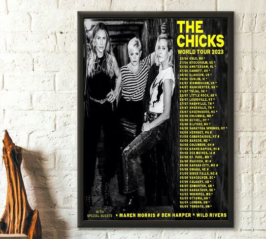 Discover The Chicks Announce 2023 Tour Poster, Tour 2023 Poster