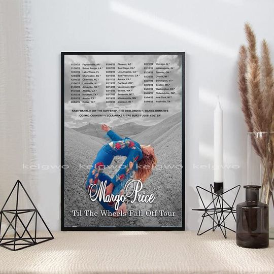 Discover Margo Price Tour 2023 Poster, Til The Wheels Fall Off Tour 2023 Poster