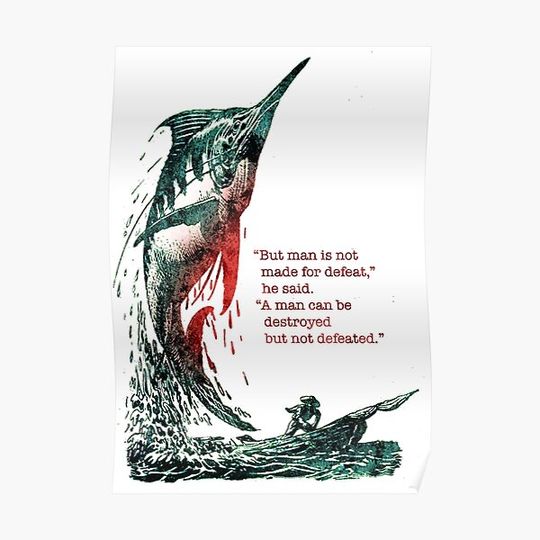 Discover The Old Man and the Sea - Hemingway Premium Matte Vertical Poster