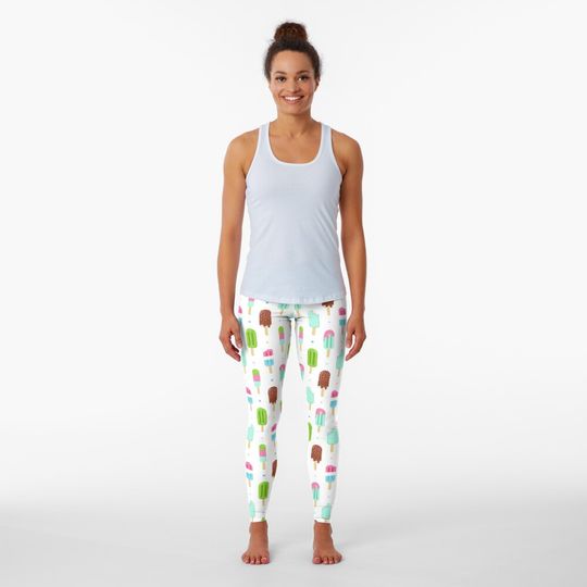 Discover Summer Ice Cream Popsicles  Leggings