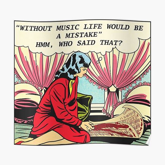 Discover Nietzsche quote without music Premium Matte Vertical Poster