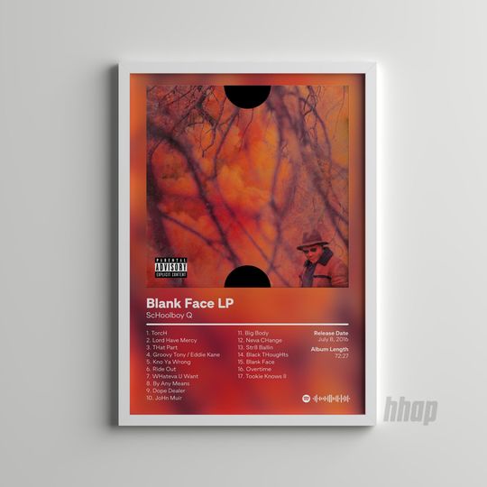 Discover ScHoolboy Q - Blank Face LP -Album Cover Poster