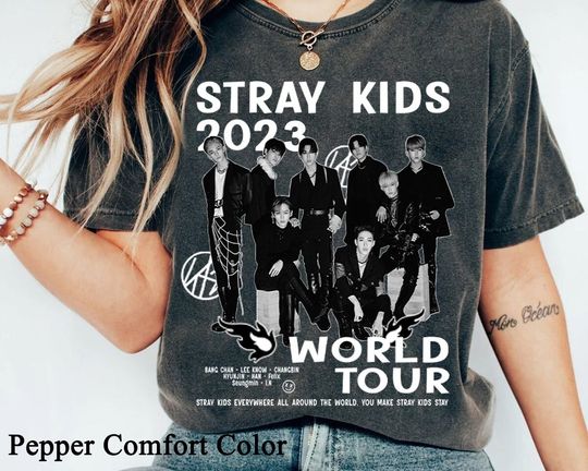 Discover Vintage Stray Kids Shirt, Stray Kids World Tour 2023 Shirt