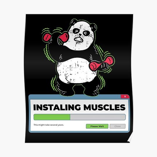 Discover Panda Workout Funny Panda Gift Premium Matte Vertical Poster