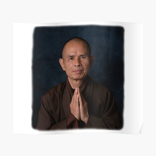 Discover Thich Nhat Hanh Potrait / Vietnamese Monk Potrait Premium Matte Vertical Poster