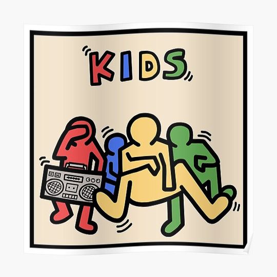 Discover Kids swimming haring Premium Matte Vertical Poster
