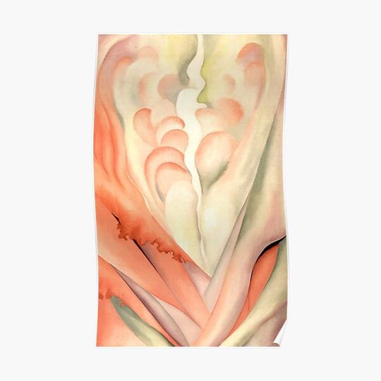 Discover O'Keeffe Flower Abstraction 1924 Georgia O'Keeffe Premium Matte Vertical Poster