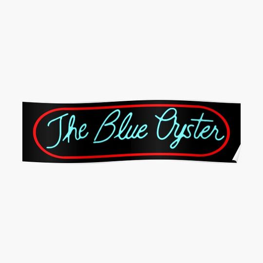 Discover Police Academy - Blue Oyster Bar Sign Premium Matte Vertical Poster