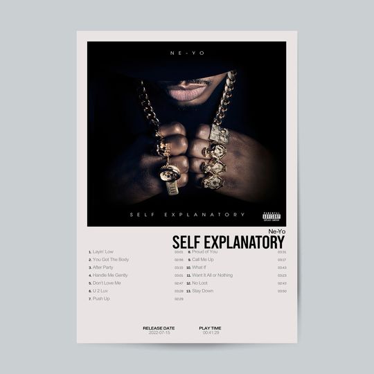 Discover Ne-yo - Self Explanatory | Album Cover Poster For Wall Art | Home Decor