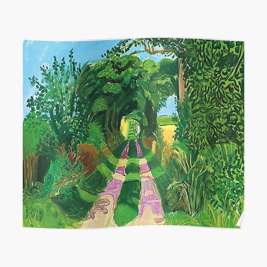 Discover DAVID HOCKNEY ART - Green Spring Woldgate Premium Matte Vertical Poster