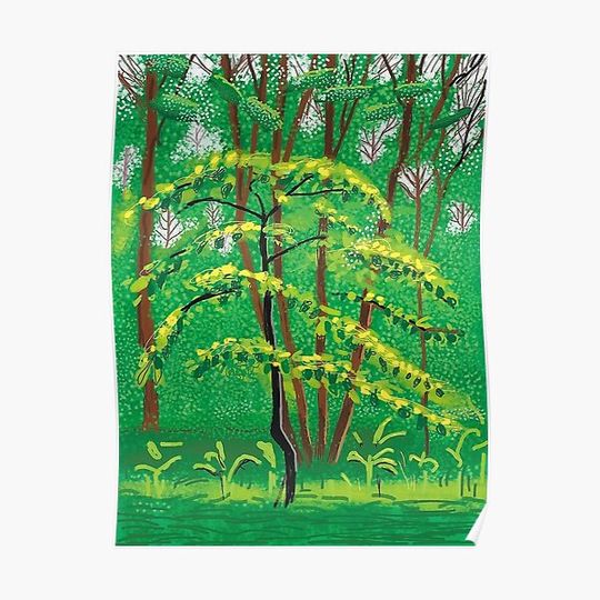 Discover arrival of spring David Hockney Poster Premium Matte Vertical Poster