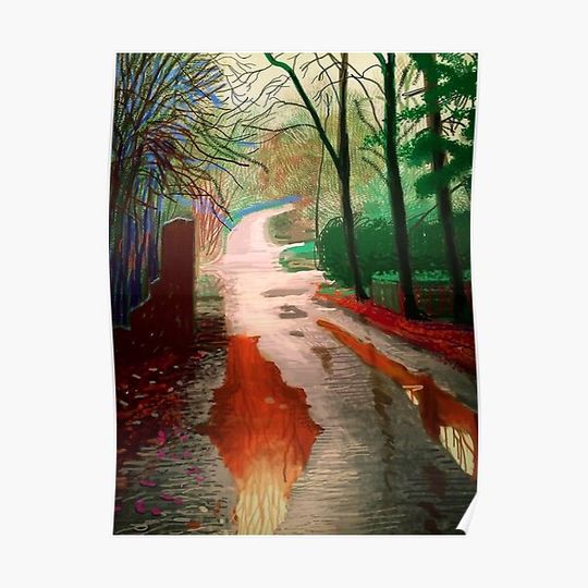 Discover david hockney painting poster Premium Matte Vertical Poster
