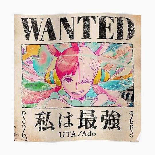 Discover Uta"s Wanted Poster From Ado"s Song I"m the strongest (I"m Invincible) Premium Matte Vertical Poster