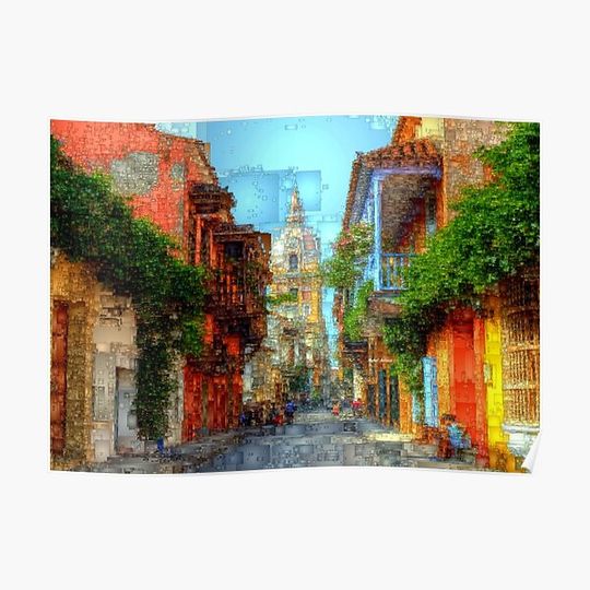 Discover Heroic City, Cartagena de Indias Colombia Premium Matte Vertical Poster