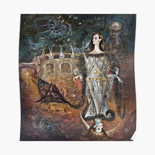Discover Leonora Carrington - la maj adel tarot 1965 Premium Matte Vertical Poster