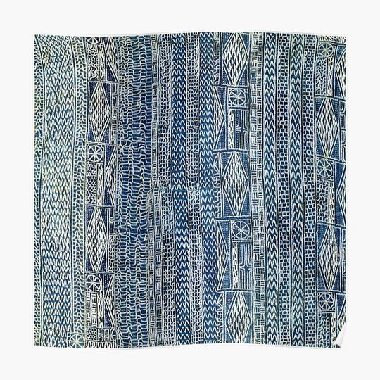 Discover Ndop Cameroon West African Textile Print Premium Matte Vertical Poster