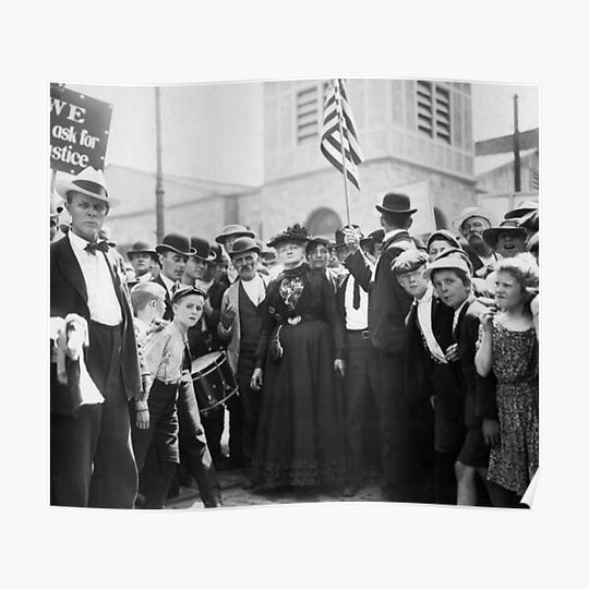 Discover Mother Jones With Striking Workers - 1903 Premium Matte Vertical Poster