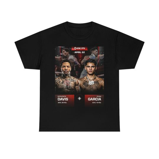 Discover Ryan Garcia Vs Gervonta Davis T-shirt, Boxing tshirt, Boxer shirt, Boxing Gift, Gym Shirts