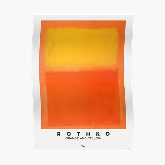 Discover Mark Rothko - Orange and Yellow 1956 Premium Matte Vertical Poster