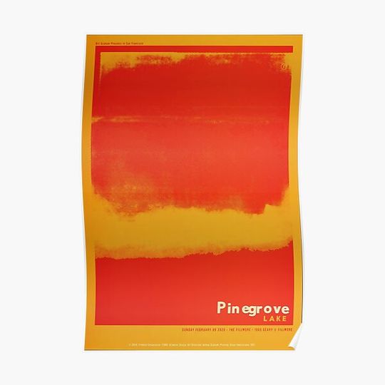 Discover Orange Pinegrove Lakes Poster Premium Matte Vertical Poster